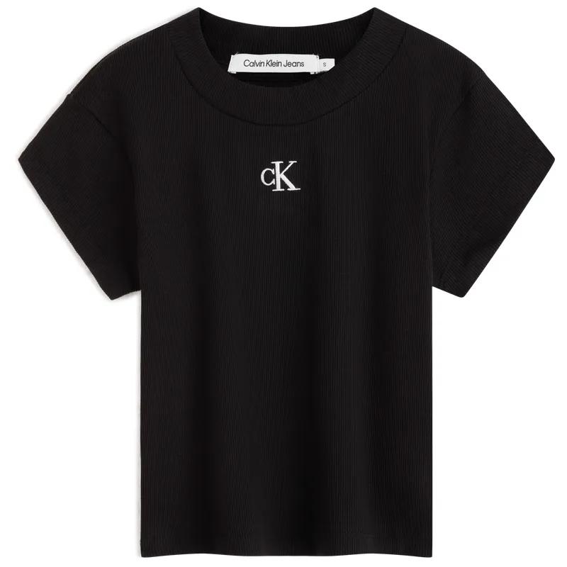 Calvin Klein Logo-patch Cropped T-shirt (Unisex) T-Shirts ZW02588