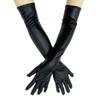 Hip-pop Leather Gloves Skinny Etiquette Mittens Elastic Long Gloves  Girl