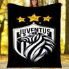Juventus FC logo printed throw blanket—soft,warm;versatile blanket for all seasons—perfect as &air-conditioning throw,nap blanket