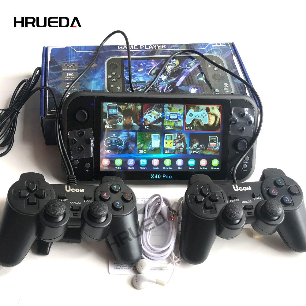 X40 Pro портативная игровая консоль в стиле ретро Hd видеоигры 7 дюймов двойной рокер Mp4-плеер Tf-карта для игр Gba/nes