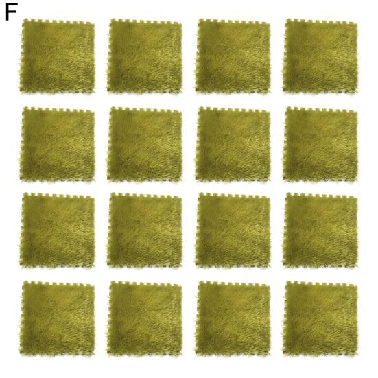 Yousheng 16 шт./компл. ковер-пазл, пэчворк, свободно совпадающий, пазл, пушистый, пазл, тип плюша, напольный коврик для гостиной