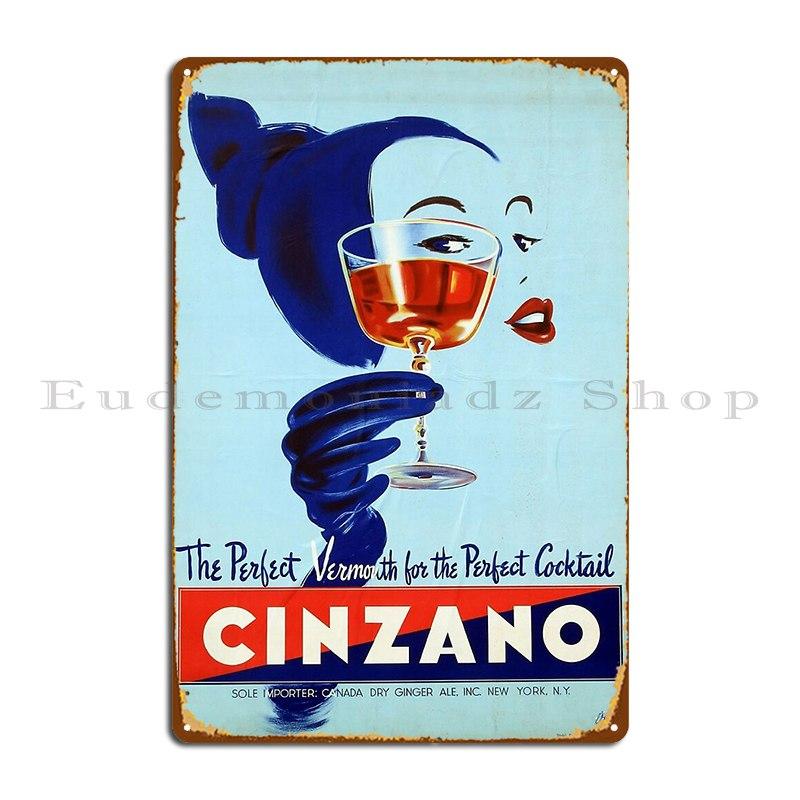 Cinzano Винтажный Принт Redprime Металлическая Вывеска Таблички Настенный Декор Кухня Гостиная Тарелки Индивидуальная Жестяная Вывеска Постер