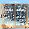 Christmas Snowflake Window House Cling Stickers Set Pvc Static Decals Decor