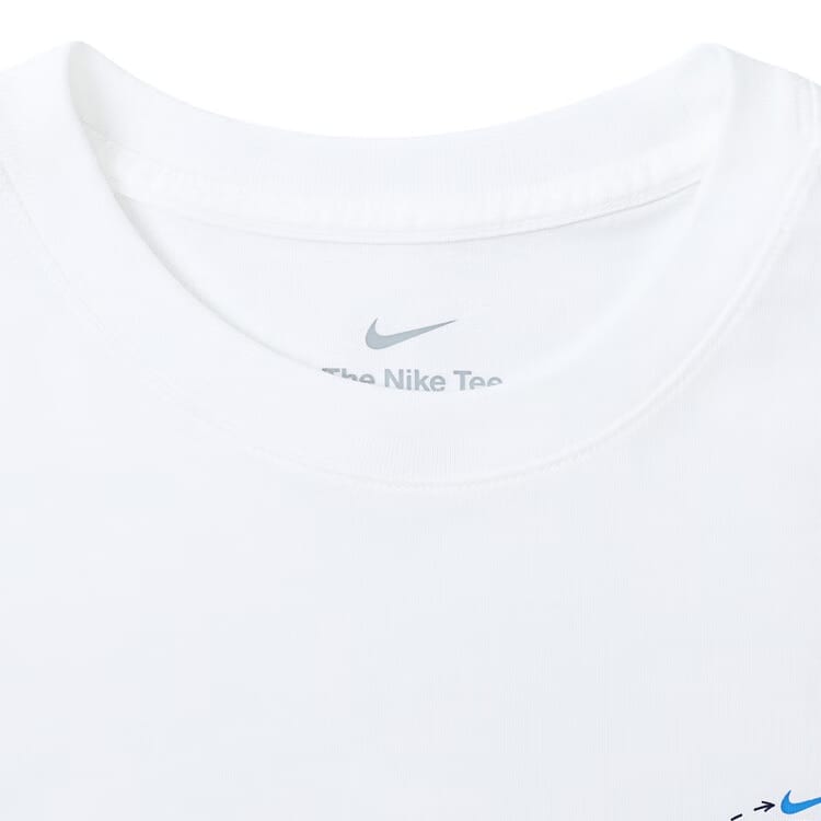 Nike Swoosh T Shirts Men's White Crew Neck Moderate IB4331-100