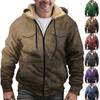 Мужская утолщенная куртка на пуговицах с двойным карманом и карманной вставкой, хлопковая куртка
