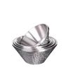 KANGMO Hammered V-shaped 304 Stainless Steel Serving Bowl