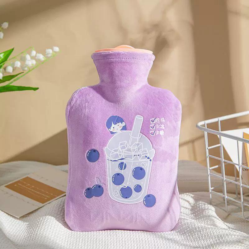 Hot Water Bottle, Water-Filled Warm Water Bag, Explosion-Proof, Large Size for Applying on the Stomach, Special for Girls during Their Period, Small