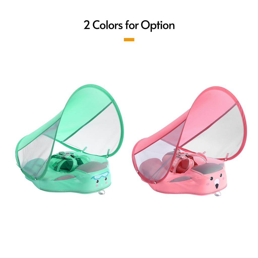 Ненадувной детский   с навесом Детский лежачий бассейн Тренажер для плавания для детей 3-24 месяцев