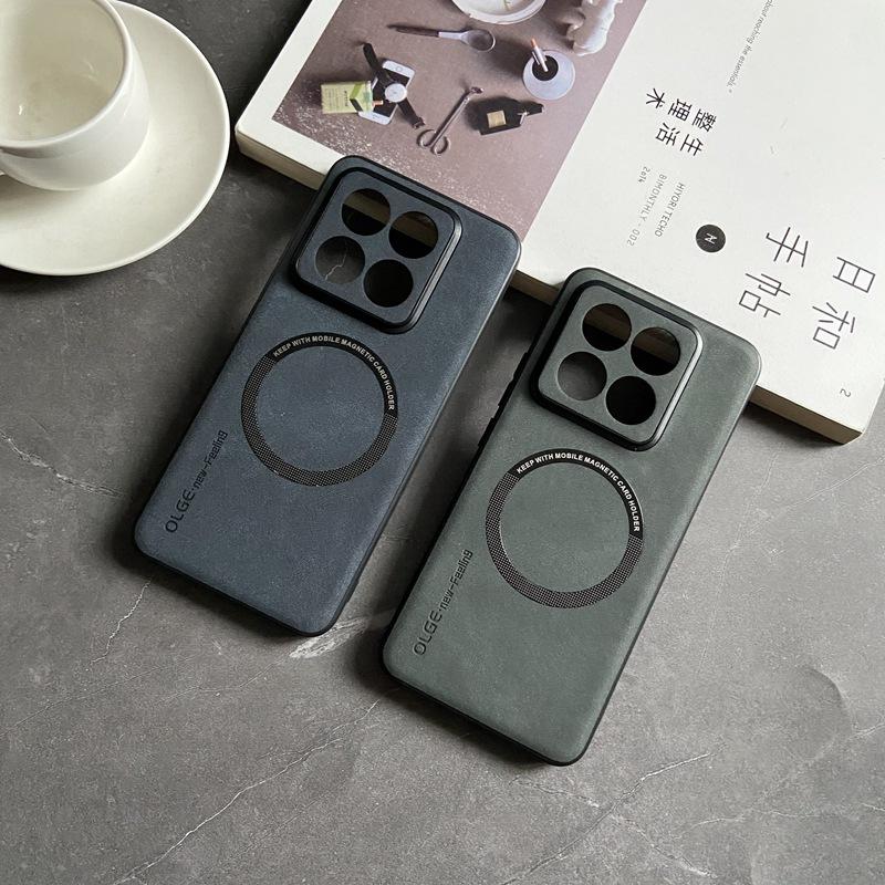 Магнитный чехол из искусственной кожи для 14 Ultra 13 Lite 13T Pro 12T Civi 3 2 Redmi Note 12 13 Pro+ K70E K70 POCO X6 F5 pro F4 GT