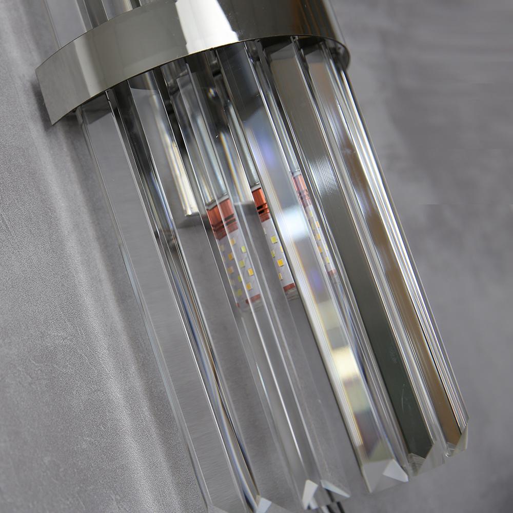 Современный хрустальный настенный светильник Роскошный светодиодный настенный светильник Внутренний золотой настенный бра Гостиная Спальня Прикроватная лампа Домашний декор Люминарии