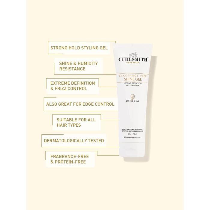 Gel Coiffant - Curlsmith - Gel Hold Styling - 237ml - Vegan - Hypoallergénique