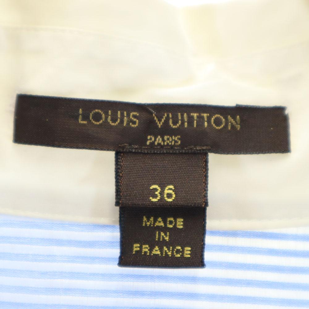 Louis Vuitton Сделано во Франции Хлопковая рубашка с длинным рукавом 36 С оборками Женская Б/У