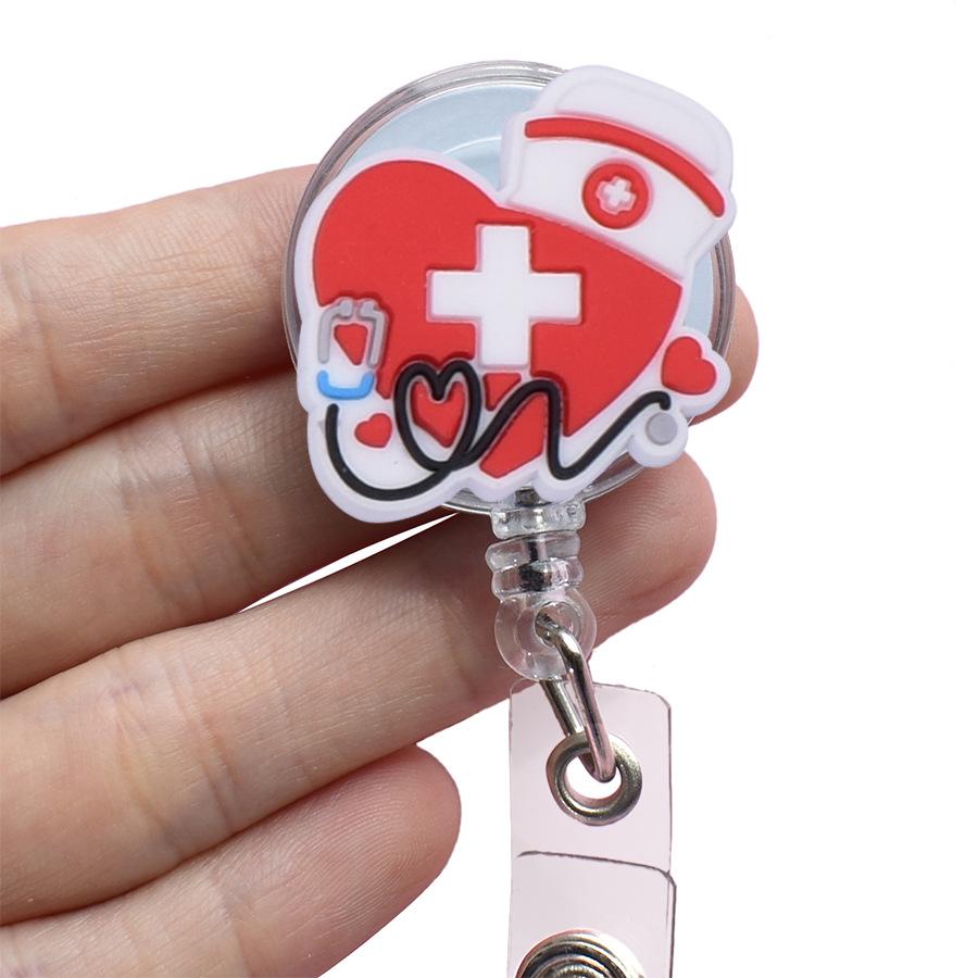 Мультяшная медицинская выдвижная пряжка, лицензия на работу для врача и медсестры, креативный ремешок, легко вытягиваемая пряжка, сертификат, фирменное наименование