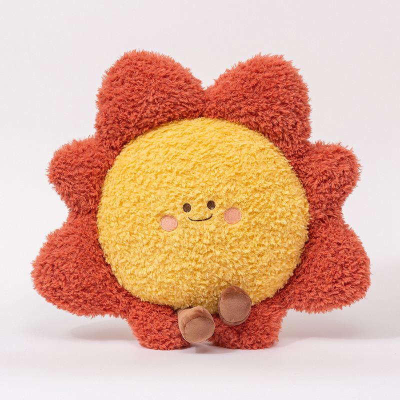 Rainbow Pattern Plush Cushion With Bright Colors For Girls Room And Cozy Spaces