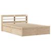 VidaXL Cadre de lit avec tête de lit 120x190 cm bois de pin massif, meuble de chambre à coucher, sommier, lit en bois, lit, 3307101