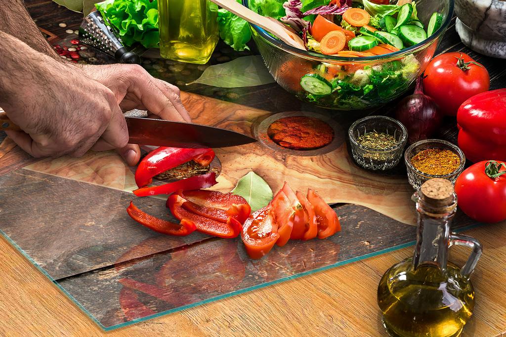 Glass protective plate for the stove 70x52 Spices