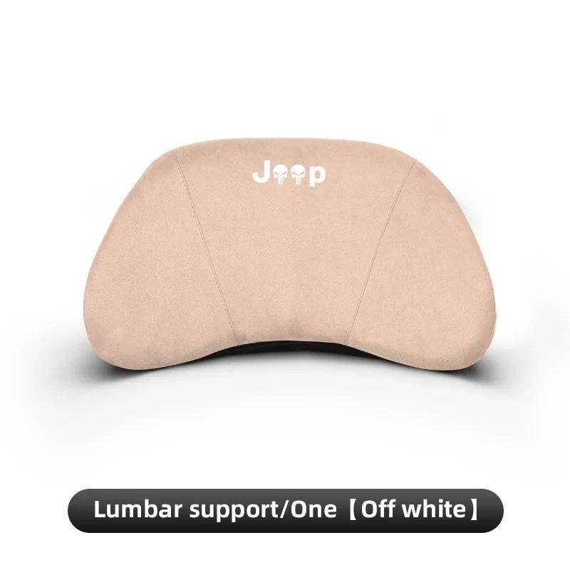 For Jeep Suede Car Neck Pillow Auto Seat Headrest Pillow Accessories For Jeep Renegade Wagoneer Avenger Recon Wrangler JK Gla