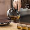 Стеклянный чайник из боросиликатного стекла с ручкой
