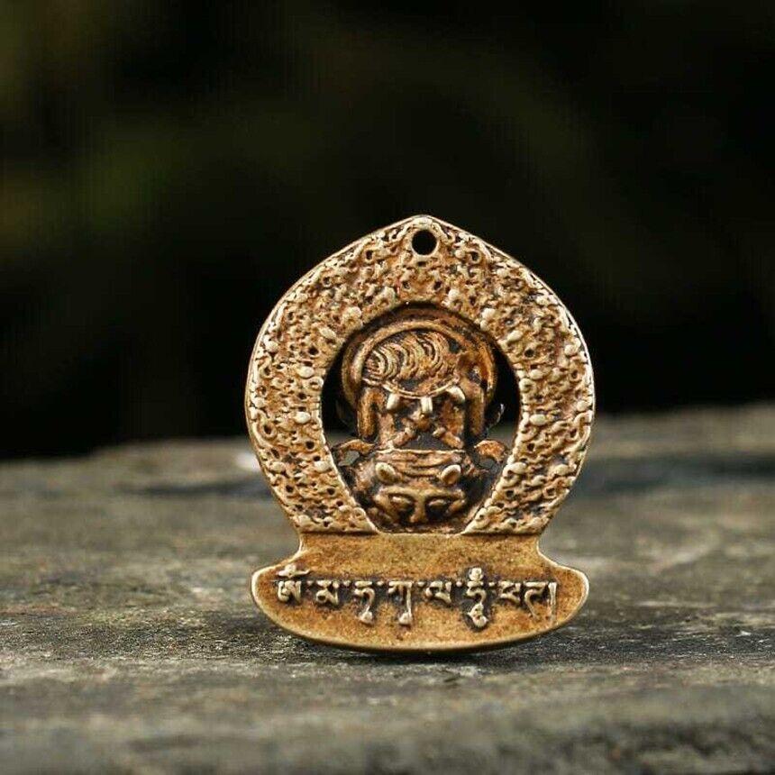 Brass Nepalese Buddha Statue Keychain Pendant Car Diy Gift Key Pendant