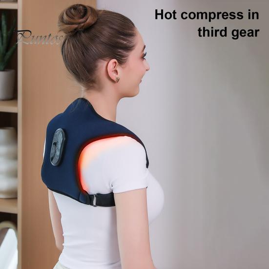Корректор осанки Электрический горячий компресс вибрационный массажер Регулируемый для мужчин, женщин, подростков, плеч, спины, облегчение боли, коррекция горба