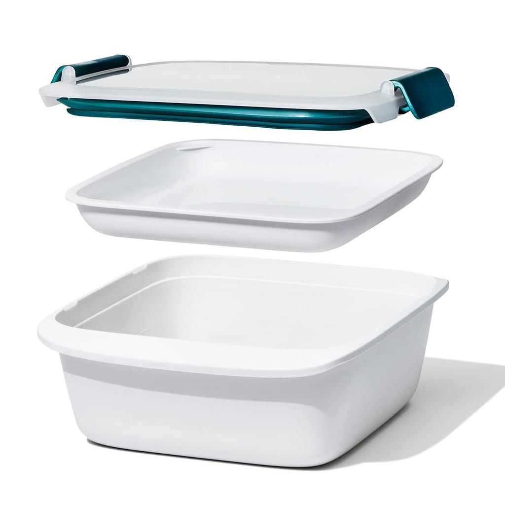 OXO Prep Go Salad with Dressing Microwave and Dishwasher & Container, 1.5L, Leak-Proof, Cup, Safe.