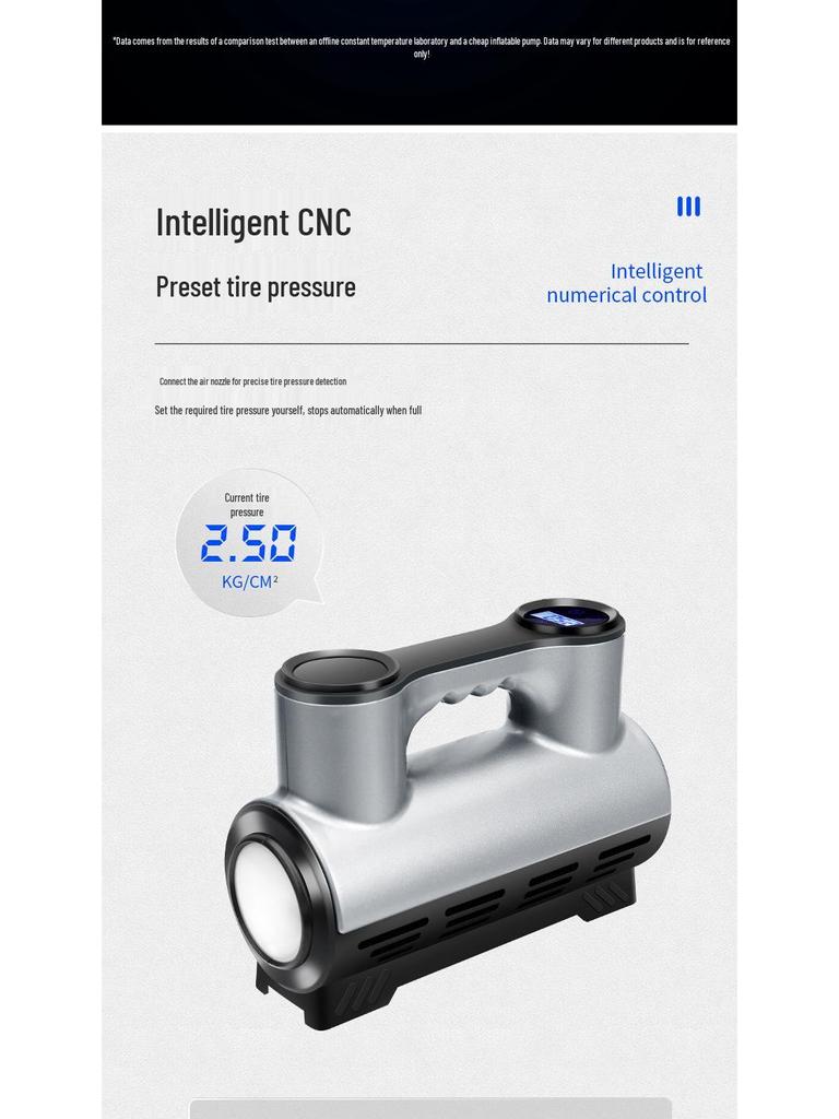 Мощный портативный цифровой насос для накачивания шин