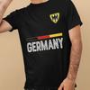 Взрослые или Детские ФУТБОЛКА ГЕРМАНИЯ 2024 Флаг Страны Полосатый Значок Чемпионат Мира по Футболу