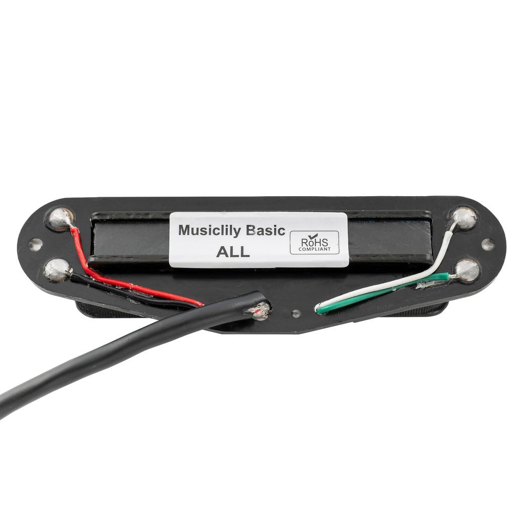 Musiclily Basic HOT RAILS Звукосниматель Humbucker для гитары ST Strat Электрический Белый корпус с хромированными планками Одноразмерный для гитары,