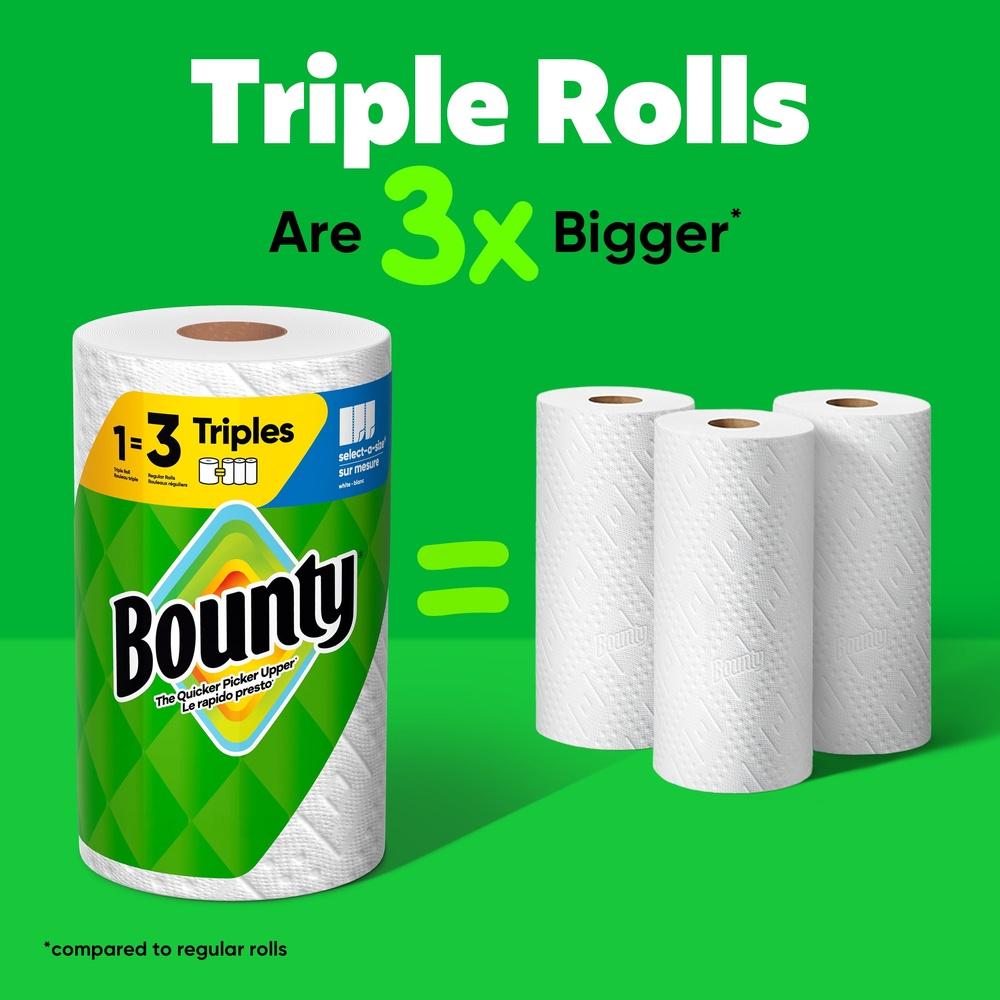 Select-A-Size Paper Towels 4 Triple Rolls 123 Sheets Extra Absorbent Durable Diamond Texture Quicker Picker Upper Ideal Spills