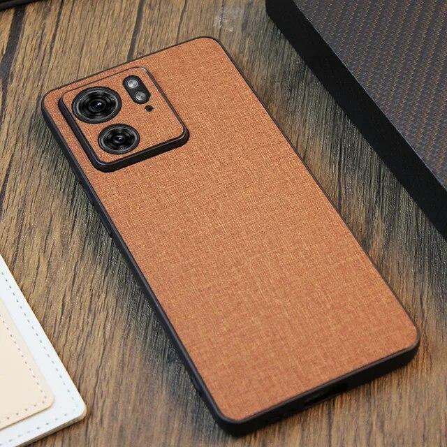 Cloth Canvas Hybrid Hard Phone Case for Motorola Edge 40 40 Neo G84 Edge 2023 Matte Shockproof Back Cover