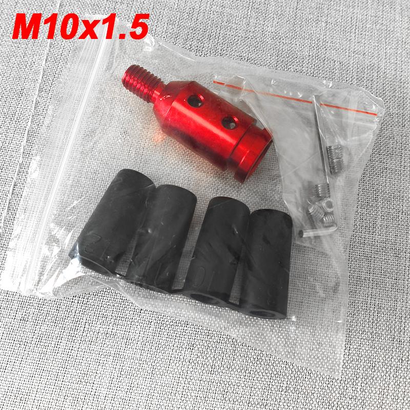 Universal Aluminum Alloy Car Auto Gear Manual Shift Knob Adapter Black for Non Threaded Shifters M12x1.25 M10x1.5