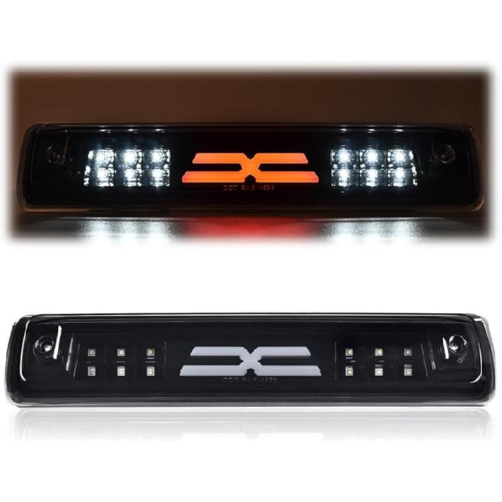 G-PLUS LED Third Brake Light Compatible With 1999-2006 Chevy Silverado/GMC Sierra 1500 2500 3500,3RD Cargo LED Tail Stop Lamps Clear Lens Chrome