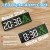 Светодиодный цифровой будильник с регулируемой яркостью, электронный будильник с датой, температурой, дисплеем недели, настольные часы с выходом USB, прикроватные часы