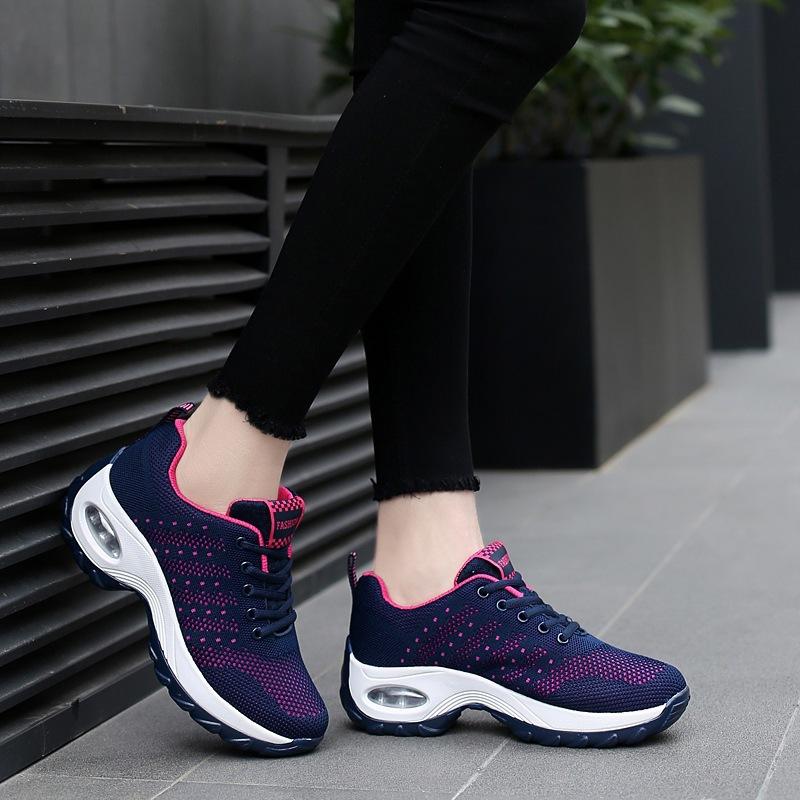 Women's Sneakers Fashion Casual Shoes New Summer Cushion Female Shoes Platform Walking Shoe Mesh Heightening Vulcanized Shoes