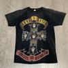 Guns n Roses Appetite for Destruction Черная выцветшая футболка с принтом группы Маленький Y2K 2000-е