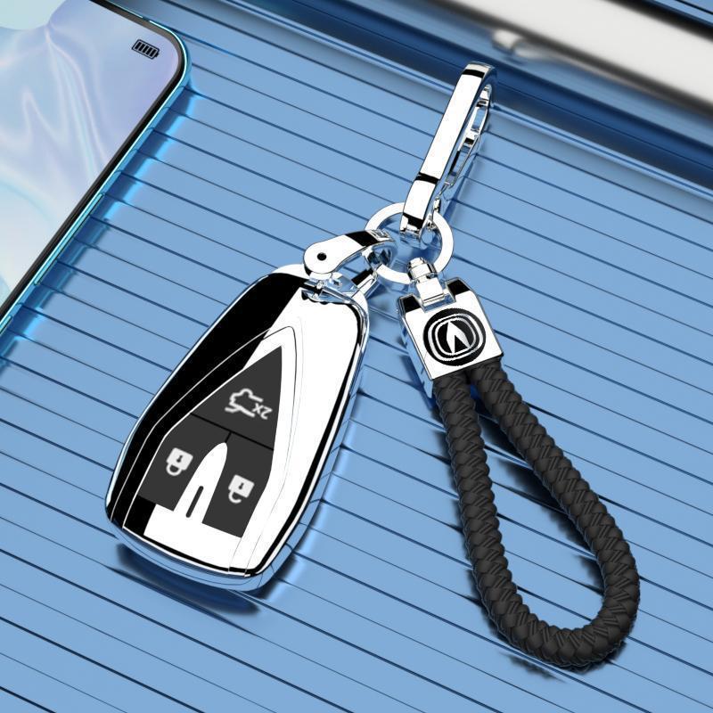 Changan CS75 Key Case, Full Wrap Shell, Enjoy Blue Whale Edition, 3-Button (For 2022/24 Models)