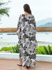 2023 European & American Rayon Front Tie Holiday Bikini Swimsuit Cover-up Robe