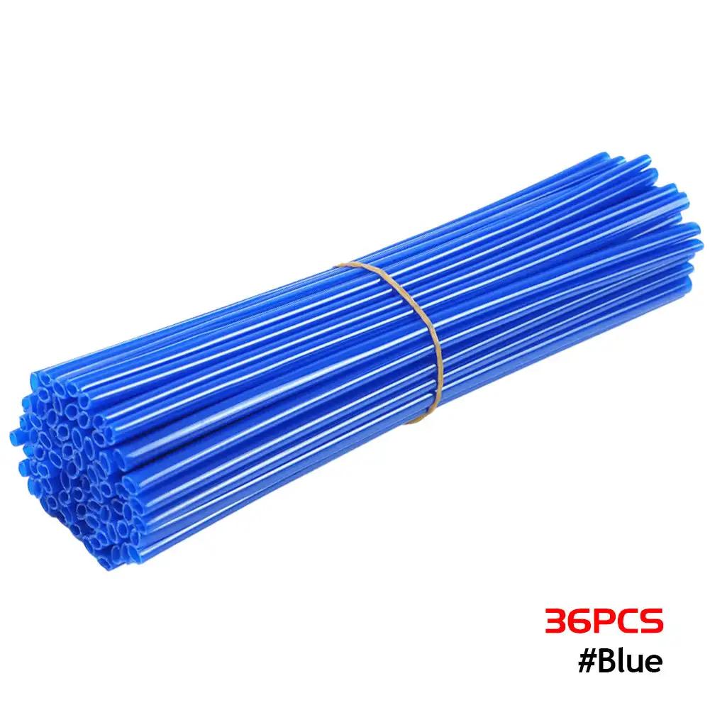 36Pcs Universal Motorcycle Dirt Bike Wheel Rim Cover Spoke Skins Wrap Tubes Warning Safety Decor Protector for Bicycles Moto