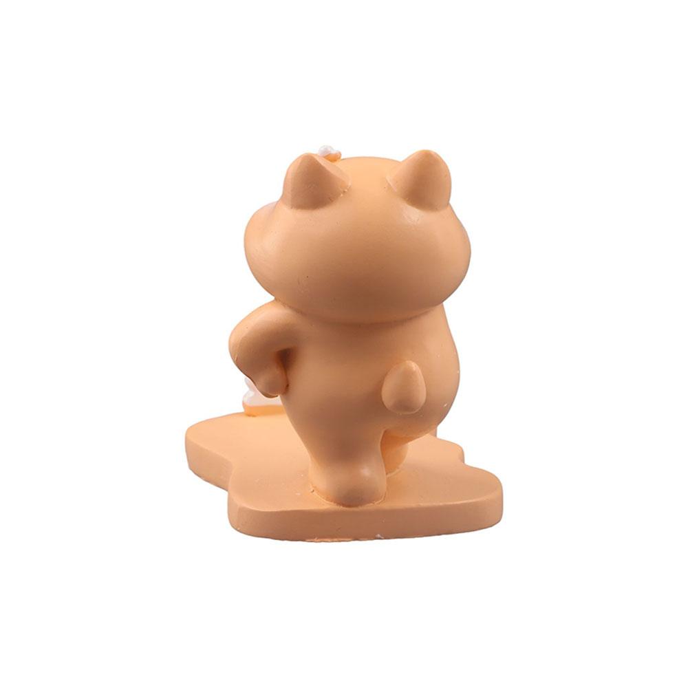Resin Crafts Kittens Figurines Cartoon Animals Miniatures Small Animals Phone Holder  Office