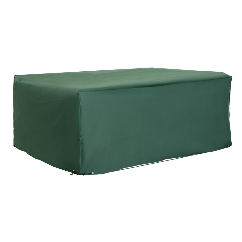 Outdoor Garden Furniture Cover Waterproof, Anti-UV 600D Heavy Duty Oxford Fabric Patio Furniture Cover for Rectangular Sofa Table Set, Green