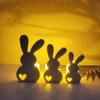 DIY Rabbit Silicone Candle Molds Plaster Crafts Bow Rabbit Silicone Mold  for Easter Party