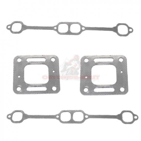 Gasket manifold mercruiser 5.0 mpi 5.7 350 mag riser block v8 elbow kit