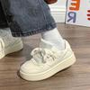 Легкие маленькие белые туфли на толстой подошве женские 2025 новая летняя студенческая универсальная обувь ins нишевая оригинальная повседневная обувь для скейтборда