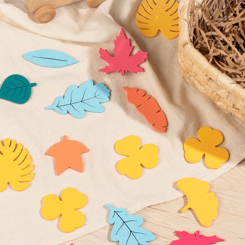 27 шт. Деревянные игрушки для распознавания листьев Игрушки для раннего когнитивного развития ребенка Подарки на день рождения для детей, мальчиков и девочек