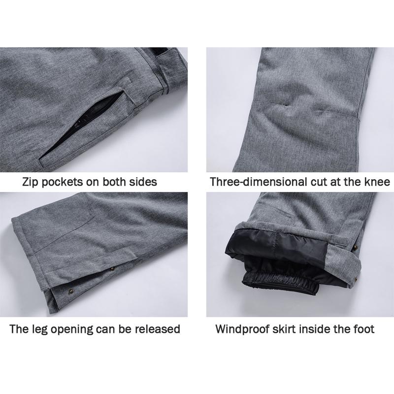 Мужские лыжные брюки высокого качества, ветрозащитные, водонепроницаемые, теплые зимние брюки, женские зимние спортивные брюки для катания на лыжах и сноуборде
