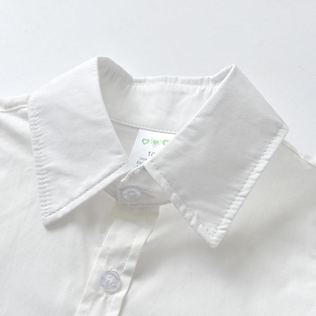 Boys' Gentlemen's Graduation Outfit: Long Sleeve Shirt, Bib Trousers, Host Set for Small & Medium Children, 4 Pieces.