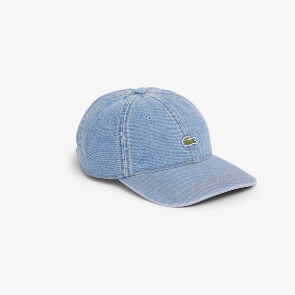 Lacoste Унисекс джинсовая кепка-бейсболка из органического хлопка с твиловым плетением RK6362-56GMKU