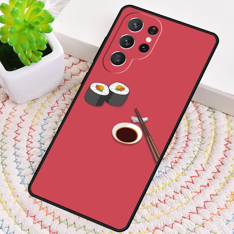 Japanese cuisine Sushi food Silicone Phone Case For Samsung Galaxy note 10 pro S26 S25 S24 S23 S22 S21 Plus S25Ultra Capa Cover