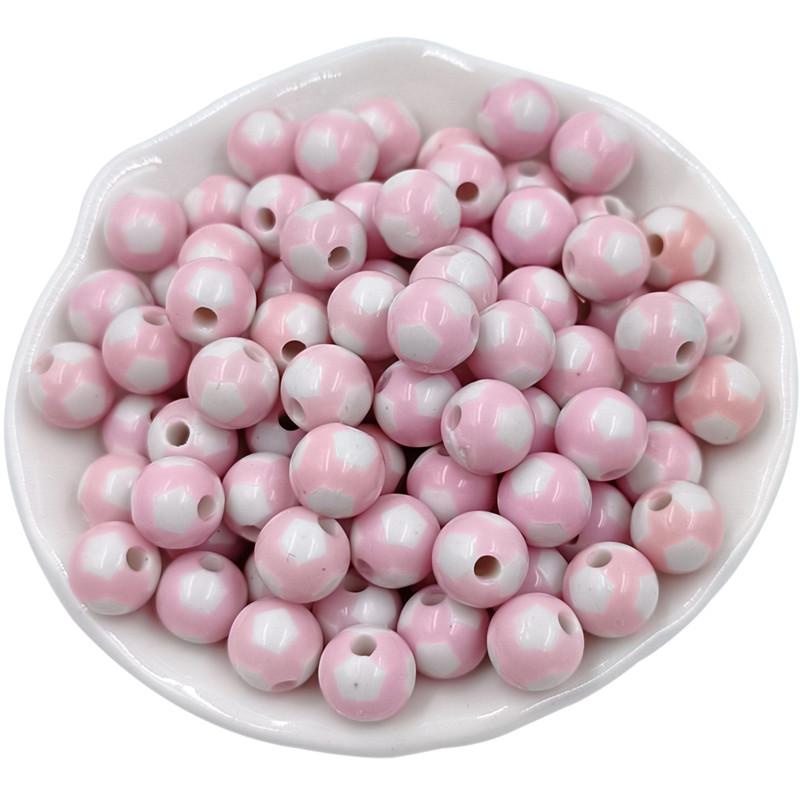 Акриловые бусины, бусины, акриловые бусины в виде футбола, бусины в виде футбола, 10 шт., карамельные цвета, россыпью, для изготовления ювелирных изделий, кулонов, модных ручных изделий