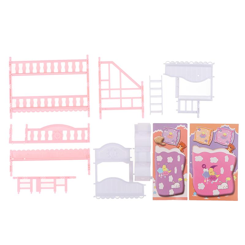 Doll Toy Furniture European Style Bunk Bed Double Bunk Bed Girl Birthday Toy